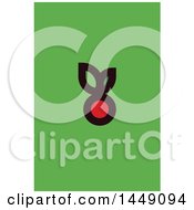 Poster, Art Print Of Berry Design In Flat Style On Green