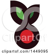 Clipart Graphic Of A Berry Design In Flat Style Royalty Free Vector Illustration