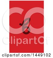 Clipart Graphic Of A Letter B Design On Red Royalty Free Vector Illustration