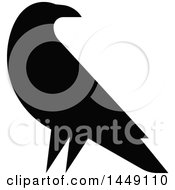 Clipart Graphic Of A Black Silhouetted Raven Royalty Free Vector Illustration