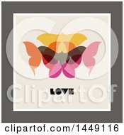 Poster, Art Print Of Retro Styled Moth And Love Design