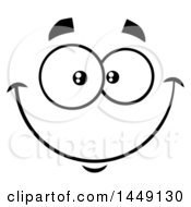 Poster, Art Print Of Black And White Happy Face