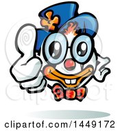Poster, Art Print Of Cartoon Clown Holding A Thumb Up