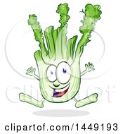 Clipart Graphic Of A Cartoon Happy Fennel Mascot Royalty Free Vector Illustration