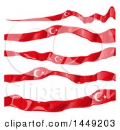 Poster, Art Print Of Turkish Ribbon Flag Design Elements