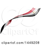 Clipart Graphic Of An Egyptian Ribbon Flag Design Element Royalty Free Vector Illustration