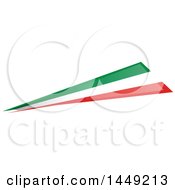 Italian Ribbon Flag Design Element