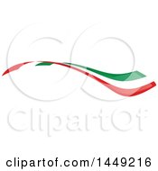 Italian Ribbon Flag Design Element