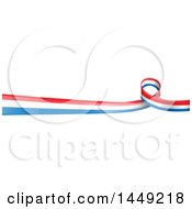 Clipart Graphic Of A French Ribbon Flag Border Design Element Royalty Free Vector Illustration