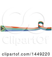 South African Ribbon Flag Border Design Element