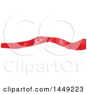 Clipart Graphic Of A Turkish Ribbon Flag Design Element Royalty Free Vector Illustration by Domenico Condello