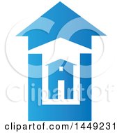 Poster, Art Print Of House In Bigger Blue And White Homes