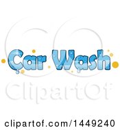 Poster, Art Print Of Sparkly Blue Car Wash Design With Yellow Dots And Water Drops