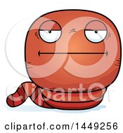 Clipart Graphic Of A Cartoon Bored Worm Character Mascot Royalty Free Vector Illustration