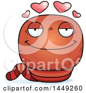 Clipart Graphic Of A Cartoon Loving Worm Character Mascot Royalty Free Vector Illustration