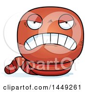 Clipart Graphic Of A Cartoon Mad Worm Character Mascot Royalty Free Vector Illustration