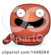 Cartoon Happy Worm Character Mascot