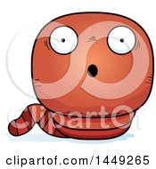 Poster, Art Print Of Cartoon Surprised Worm Character Mascot