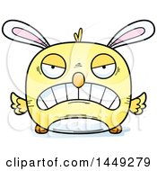 Clipart Graphic Of A Cartoon Mad Easter Bunny Chick Character Mascot Royalty Free Vector Illustration