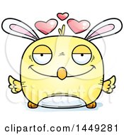 Clipart Graphic Of A Cartoon Loving Easter Bunny Chick Character Mascot Royalty Free Vector Illustration