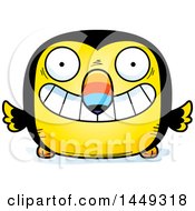 Clipart Graphic Of A Cartoon Grinning Toucan Bird Character Mascot Royalty Free Vector Illustration