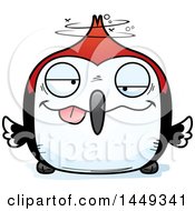 Poster, Art Print Of Cartoon Drunk Woodpecker Character Mascot