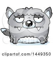Clipart Graphic Of A Cartoon Bored Wolf Character Mascot Royalty Free Vector Illustration