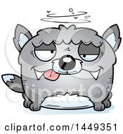 Clipart Graphic Of A Cartoon Drunk Wolf Character Mascot Royalty Free Vector Illustration