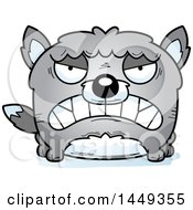 Clipart Graphic Of A Cartoon Mad Wolf Character Mascot Royalty Free Vector Illustration