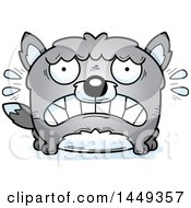 Poster, Art Print Of Cartoon Scared Wolf Character Mascot