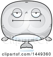 Clipart Graphic Of A Cartoon Bored Whale Character Mascot Royalty Free Vector Illustration