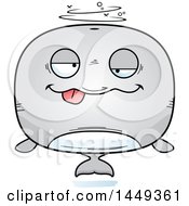 Clipart Graphic Of A Cartoon Drunk Whale Character Mascot Royalty Free Vector Illustration