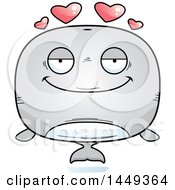 Clipart Graphic Of A Cartoon Loving Whale Character Mascot Royalty Free Vector Illustration