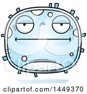 Clipart Graphic Of A Cartoon Bored White Cell Character Mascot Royalty Free Vector Illustration by Cory Thoman