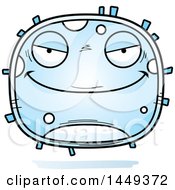 Clipart Graphic Of A Cartoon Evil White Cell Character Mascot Royalty Free Vector Illustration