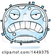 Clipart Graphic Of A Cartoon Mad White Cell Character Mascot Royalty Free Vector Illustration by Cory Thoman