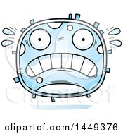 Cartoon Scared White Cell Character Mascot