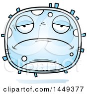 Cartoon Sad White Cell Character Mascot