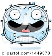 Clipart Graphic Of A Cartoon Happy White Cell Character Mascot Royalty Free Vector Illustration