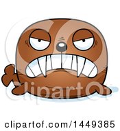 Clipart Graphic Of A Cartoon Mad Walrus Character Mascot Royalty Free Vector Illustration by Cory Thoman