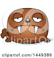 Poster, Art Print Of Cartoon Sad Walrus Character Mascot