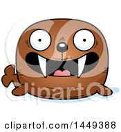Poster, Art Print Of Cartoon Happy Walrus Character Mascot