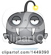 Clipart Graphic Of A Cartoon Bored Viperfish Character Mascot Royalty Free Vector Illustration