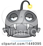 Cartoon Sad Viperfish Character Mascot