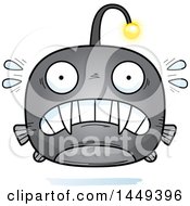 Cartoon Scared Viperfish Character Mascot