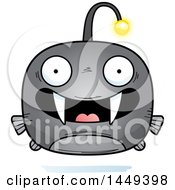 Cartoon Happy Viperfish Character Mascot