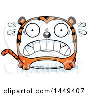 Poster, Art Print Of Cartoon Scared Tiger Character Mascot