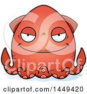Clipart Graphic Of A Cartoon Evil Squid Character Mascot Royalty Free Vector Illustration by Cory Thoman