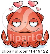 Poster, Art Print Of Cartoon Loving Squid Character Mascot
