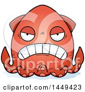 Clipart Graphic Of A Cartoon Mad Squid Character Mascot Royalty Free Vector Illustration by Cory Thoman